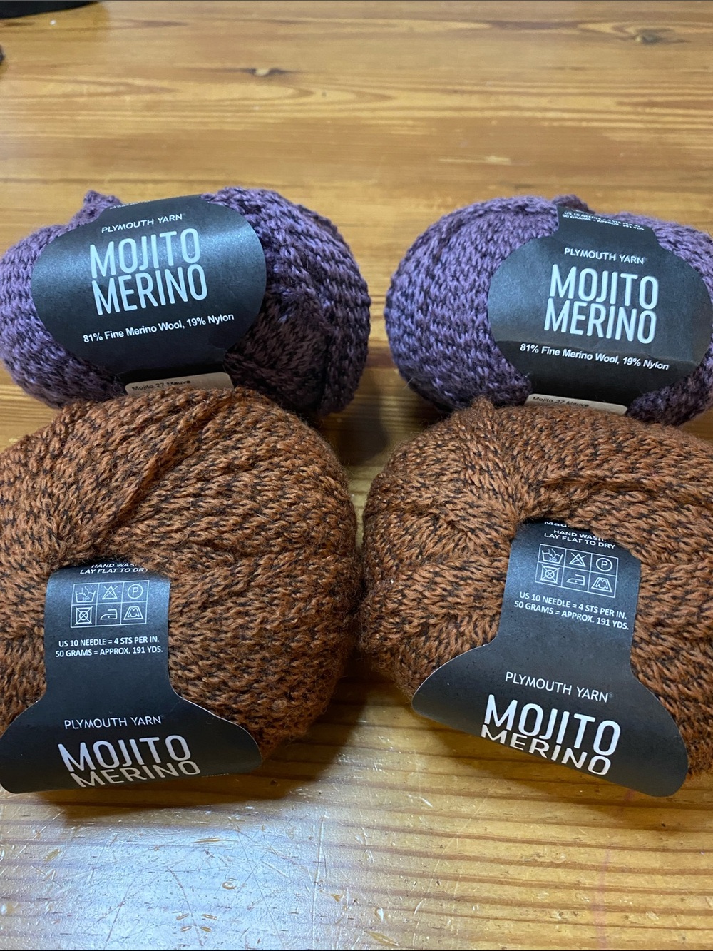 Plymouth Yarn Mojito Merino Wool Yarn - Purple & Brown